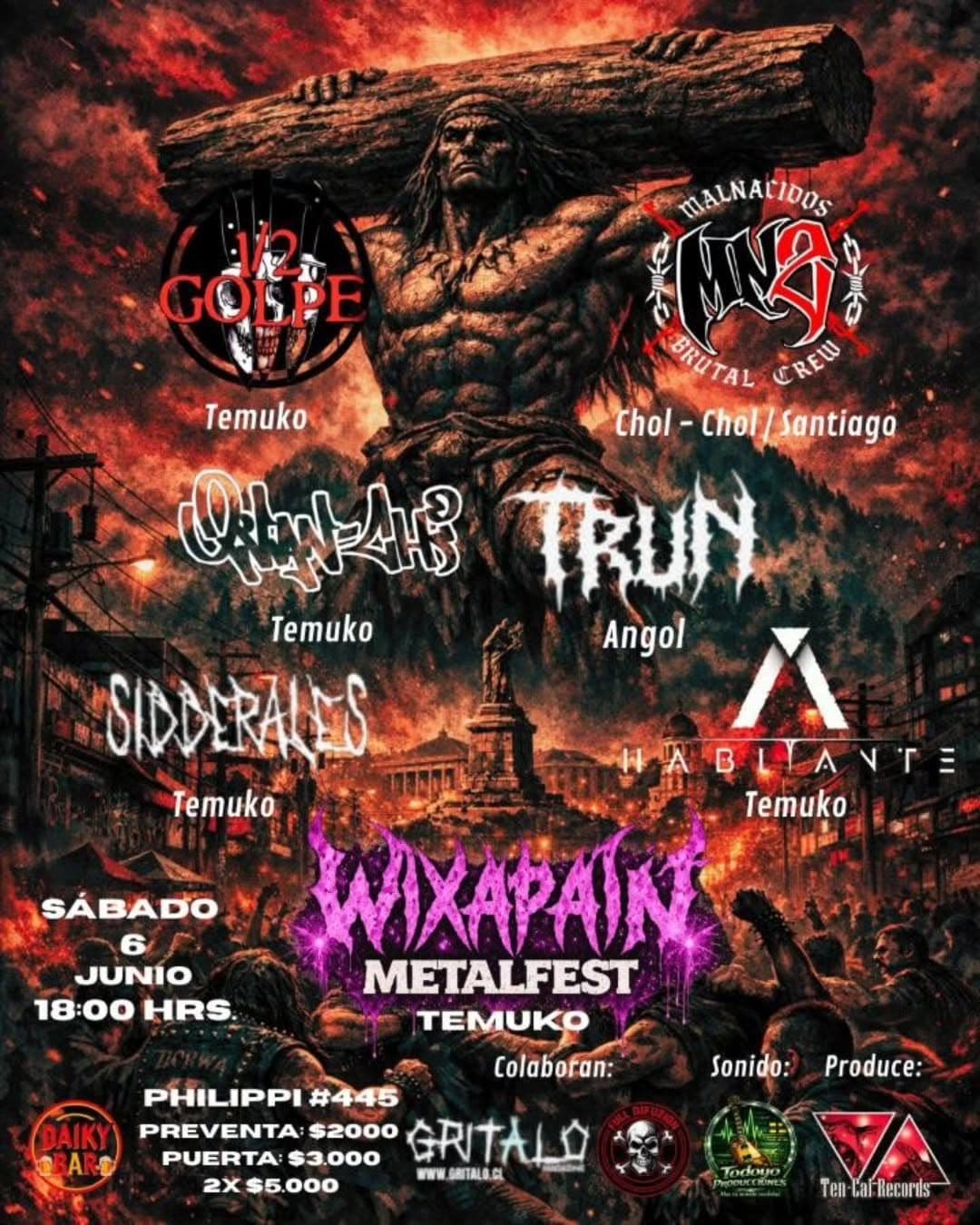 Wixapain Metalfest · TRUN & MN2 en Vivo